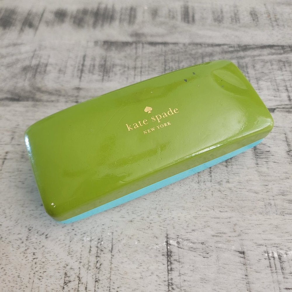 Kate Spade New York Women's Blue and Green Glasses Case - Picture 1 of 8